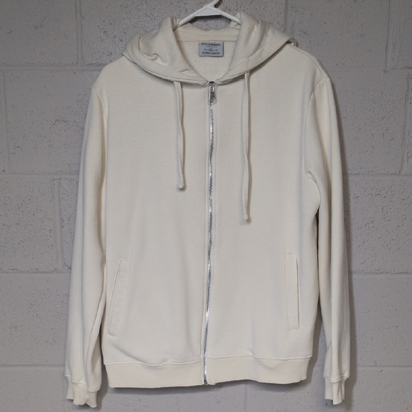 Bolongaro Trevor Other - Bolongaro Trevor Cream Zip-Up Hoodie, Men's Size Medium, Streetwear, Gorpcore